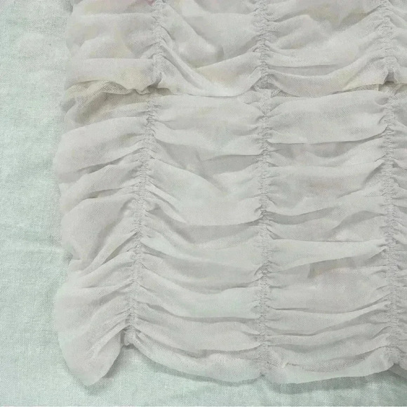 FREE PEOPLE INTIMATELY Light Pink Sheer Rouged Top Size S & L - Picture 7 of 8